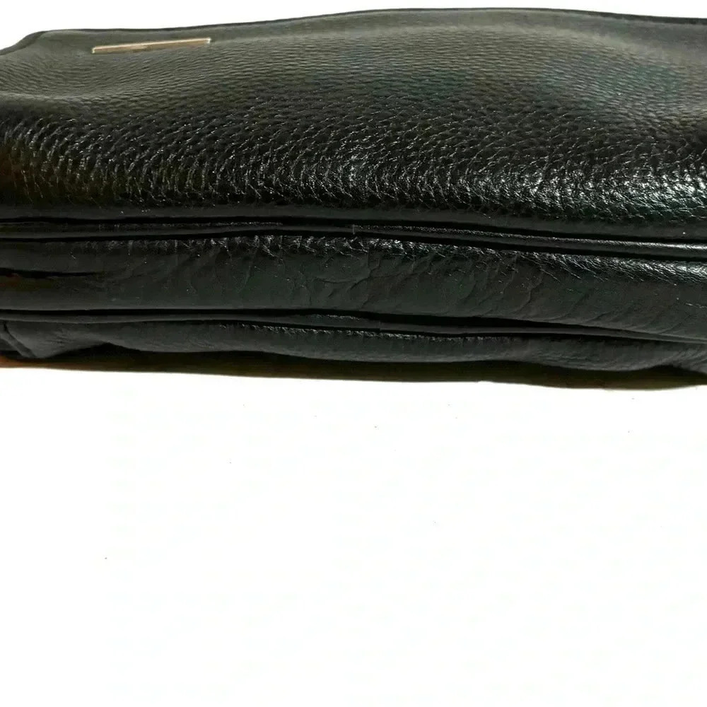 Piquardo black  unisex leather crossbody/ fanny pack/ wristlet bag - Picture 5 of 15
